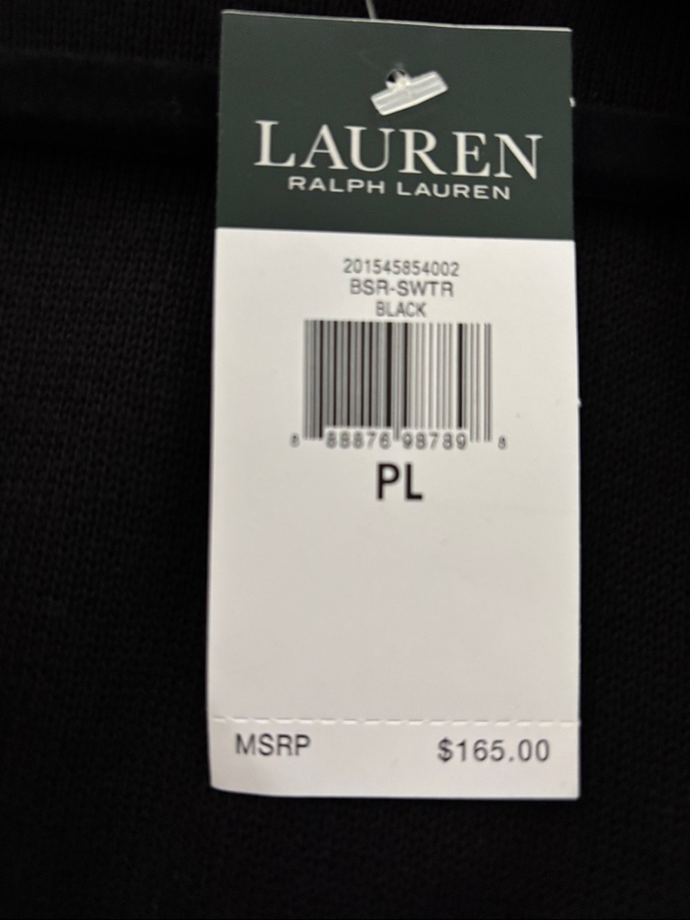 Lauren Ralph Lauren Black Knit Three-Button Blazer - Picture 2 of 4